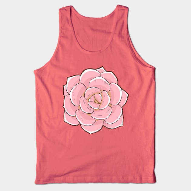 Pink succulent Tank Top by Oricca